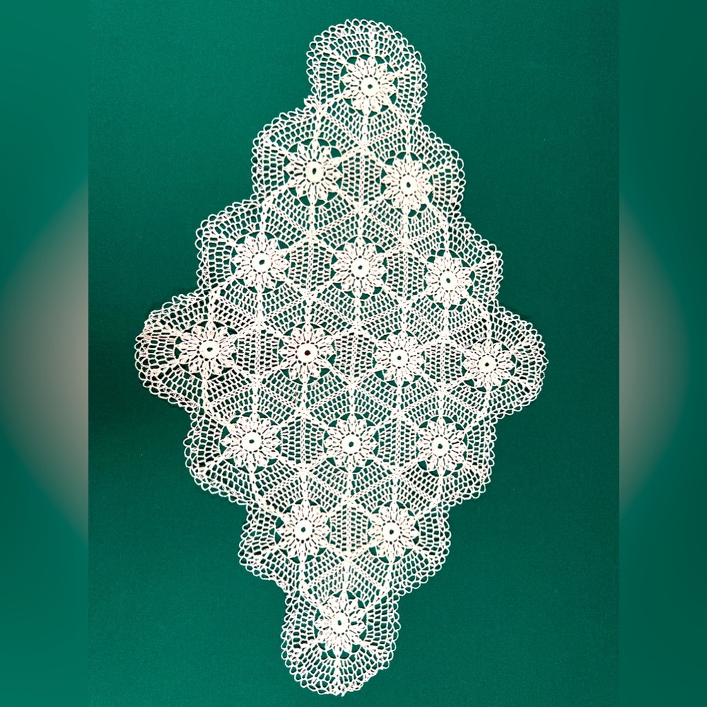 Intricate White Crochet Doily 🩷